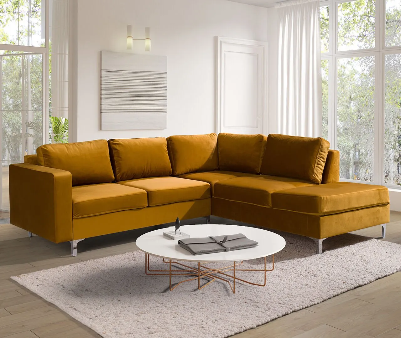 Narożnik ORLEAN VELVET tiffany 08 prawy - obrazek 4