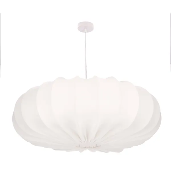 Lampa wisząca CAFEE skandynawska - z abażurem kremowym latte 66cm - nowoczesne oświetlenie sufitowe do salonu i jadalni E27