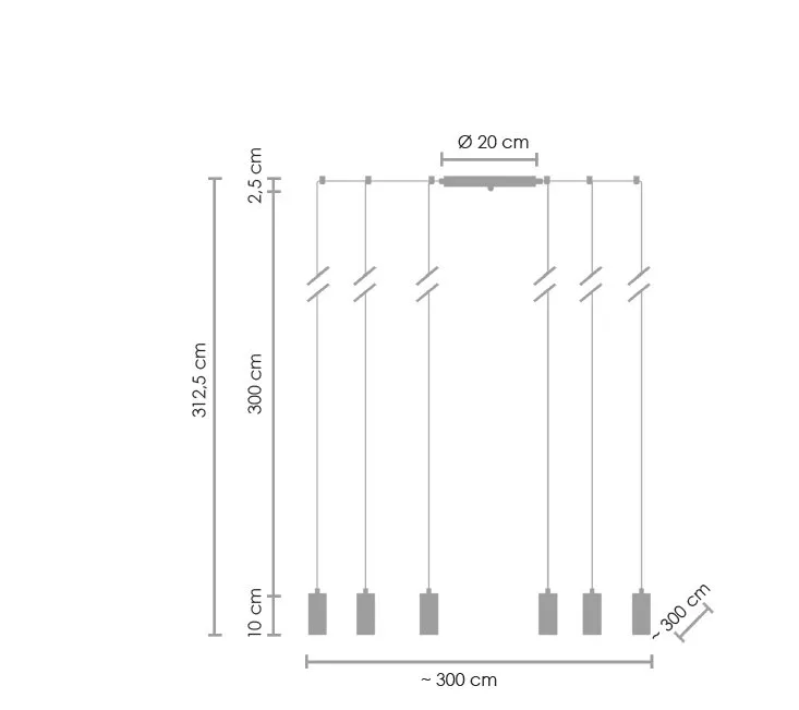 Lampa wisząca LINEA-9 czarna - obrazek 8