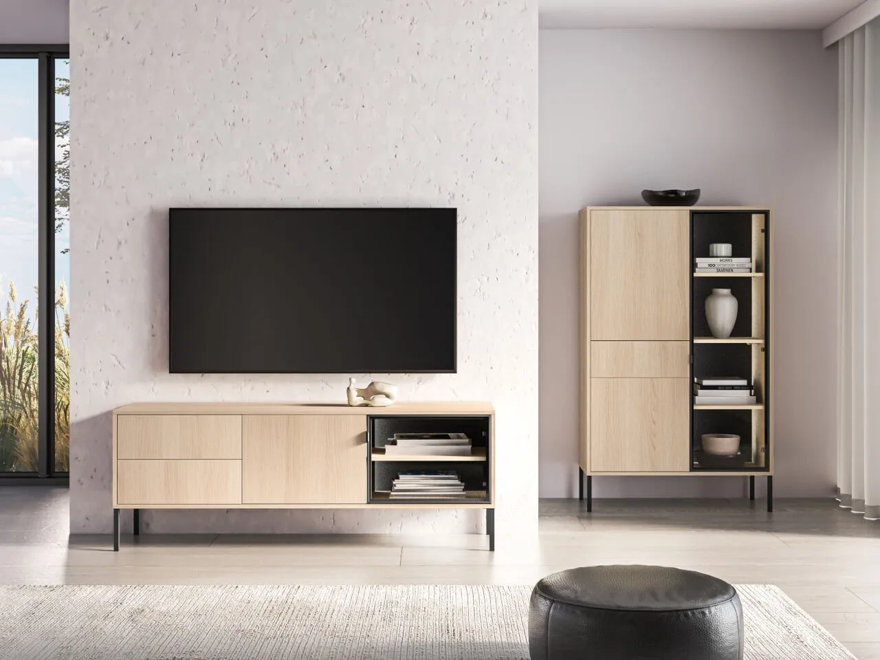 Komoda RTV BURSA 04 dąb lindberg - obrazek 10