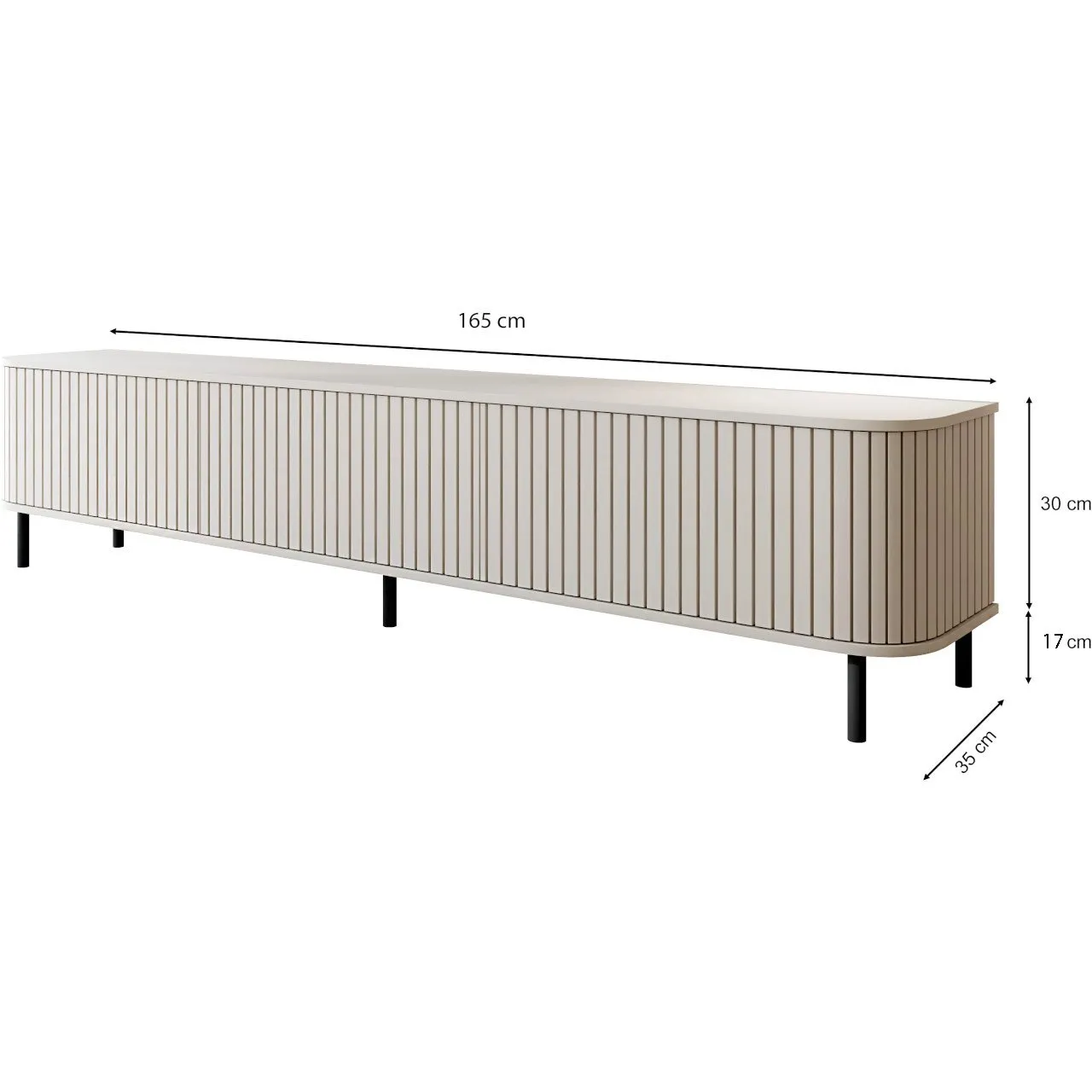 Komoda RTV ZYLIO 165N czarny - obrazek 3