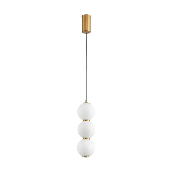 Lampa wisząca PERLA LED 12 cm biało złota