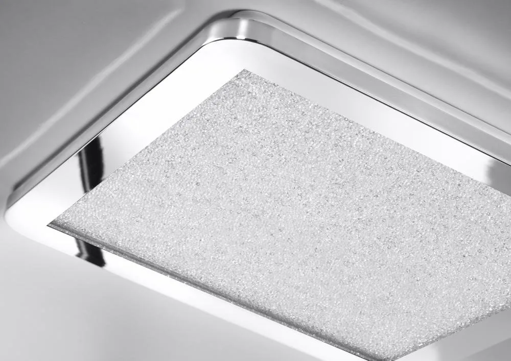 Plafon do łazienki NEXIT minimalistyczny – srebrny chromowany 40 cm – plafon z funkcją ściemniania LED 3000K 24W IP44 - obrazek 4