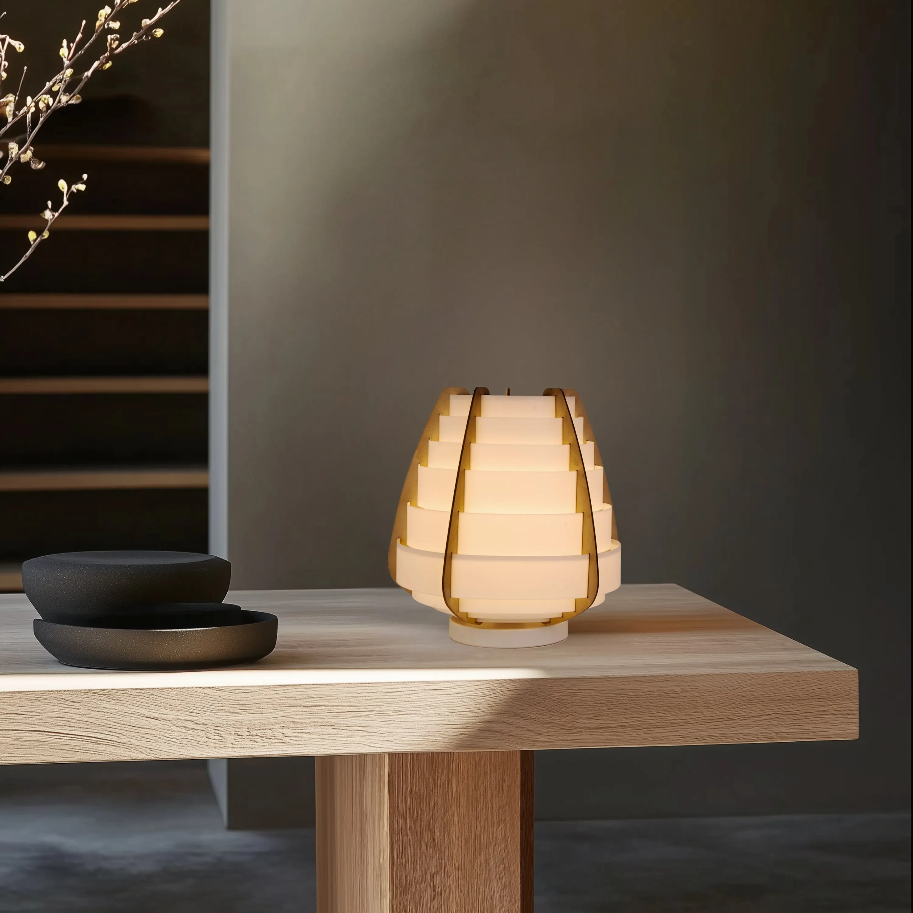 LAMPA STOŁOWA NAGOJA 1 BEŻOWY - obrazek 7