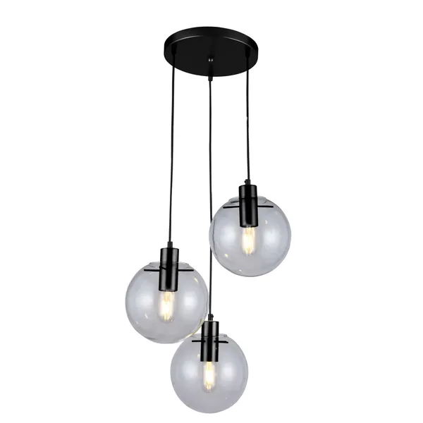 Lampa wisząca Puerto czarna 3xE27