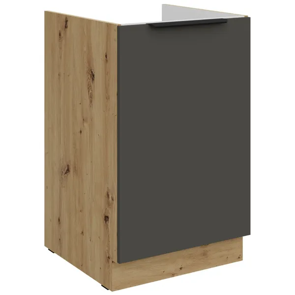 Szafka dolna pod zlew 50 ERIS 09 dąb artisan / grafit