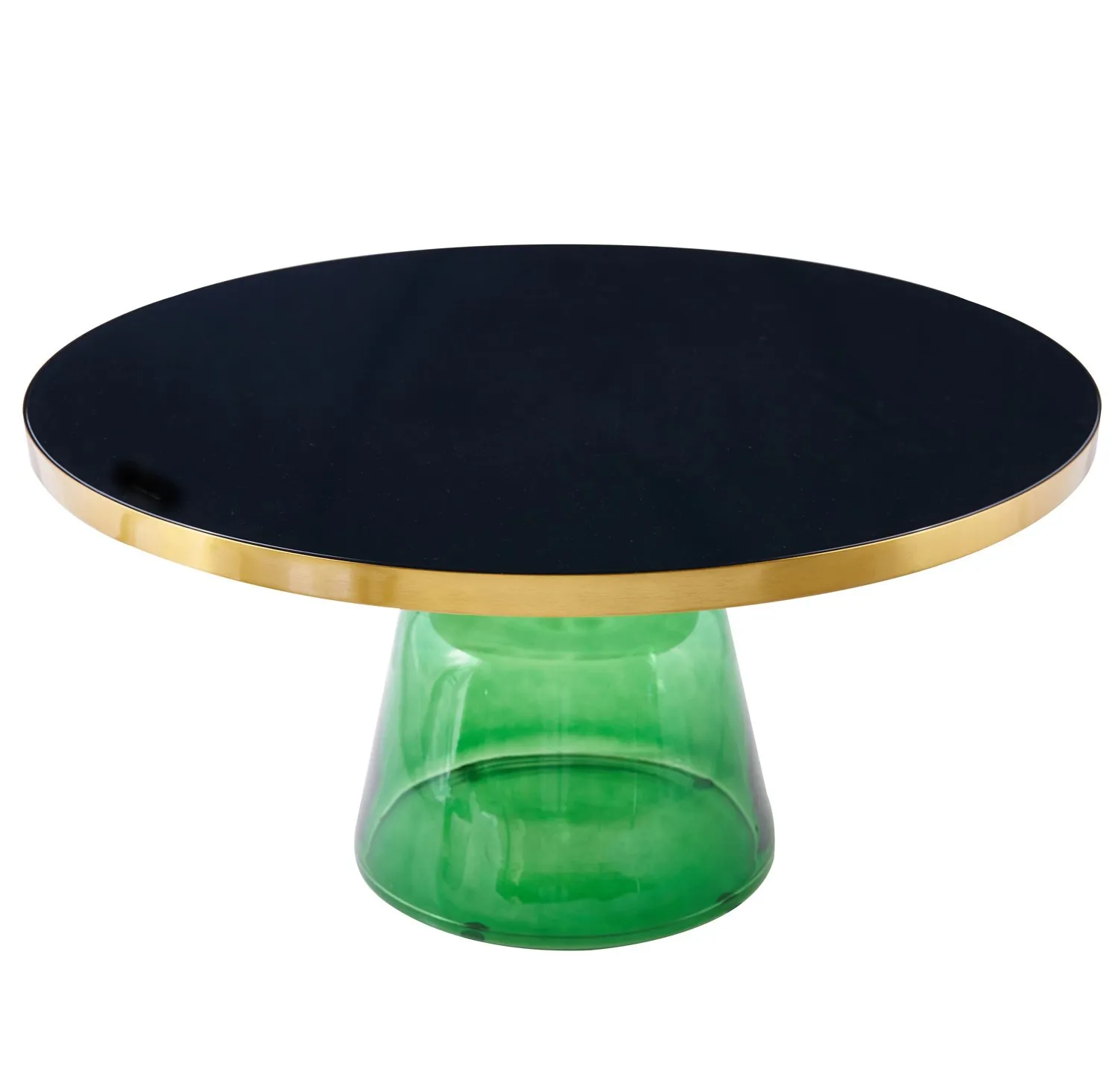 Stolik kawowy DOLCE FLAT zielono czarny 75 cm - obrazek 2