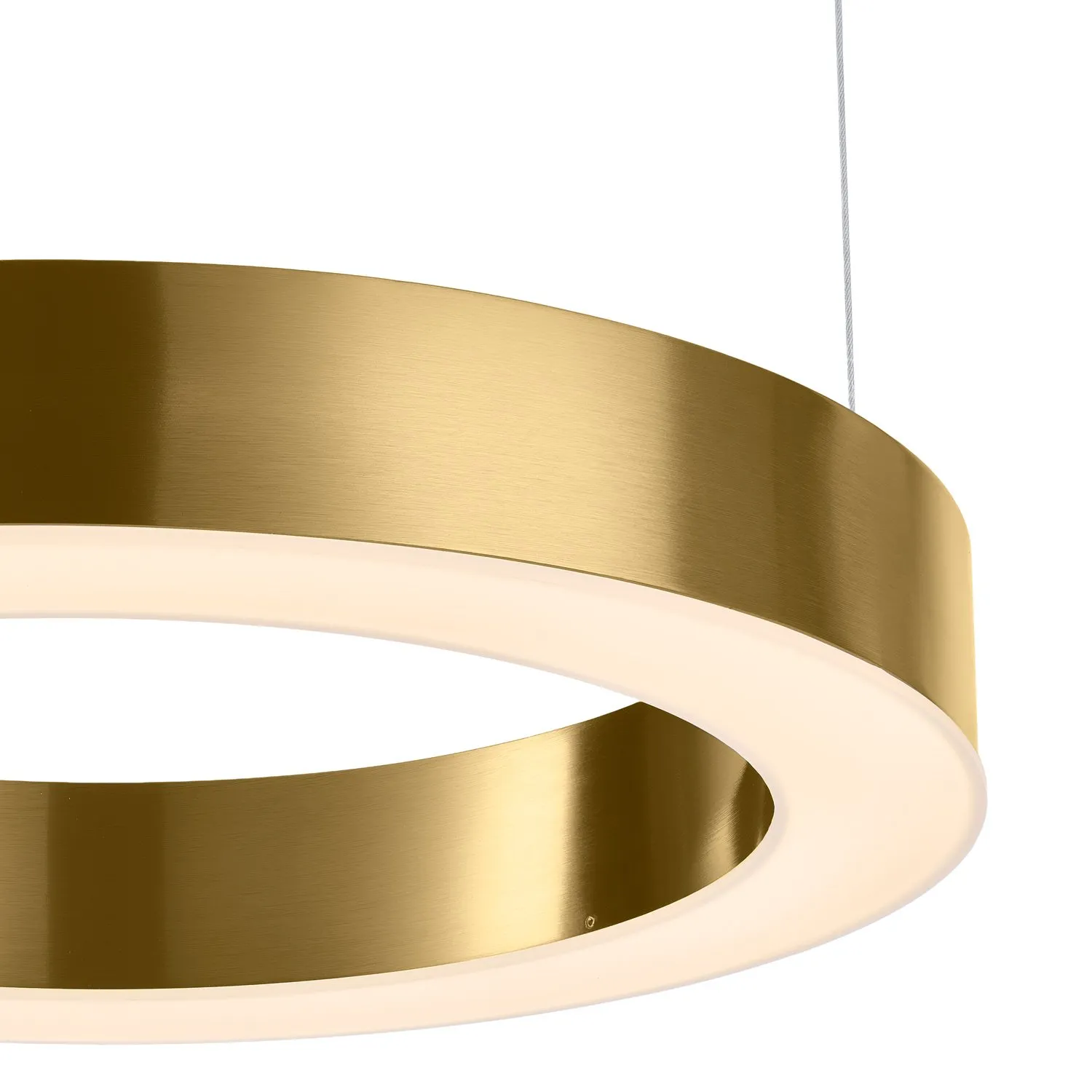 Lampa wisząca CIRCLE 40 cm - LED, ring mosiądz szczotkowany - obrazek 10