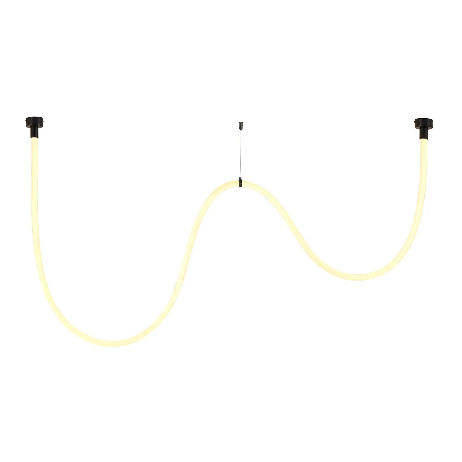 Lampa wisząca SNAKE LED wąż ledowy czarna 300 cm - obrazek 2
