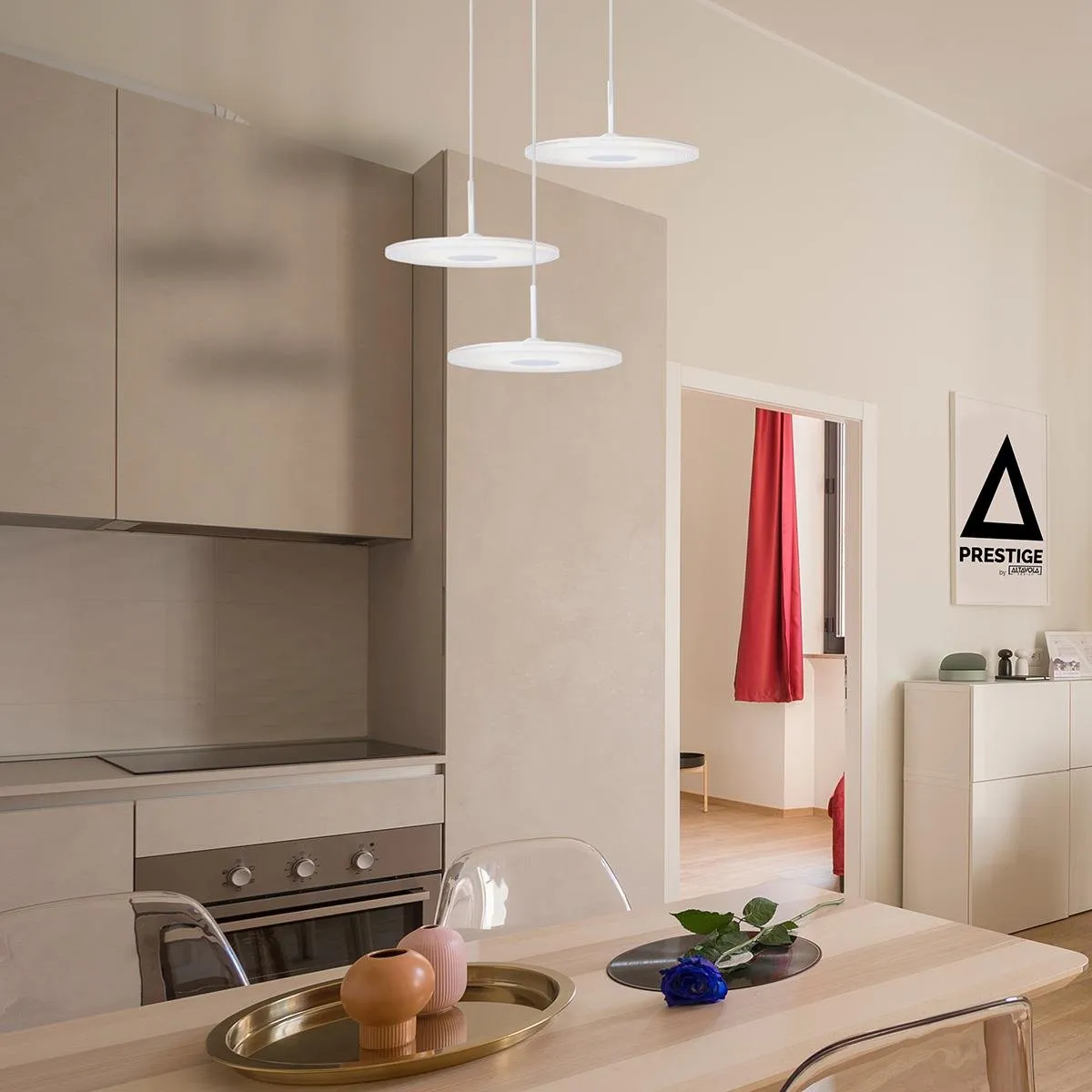 Mimalistyczna lampa wisząca LED – VINYL 3 - obrazek 6