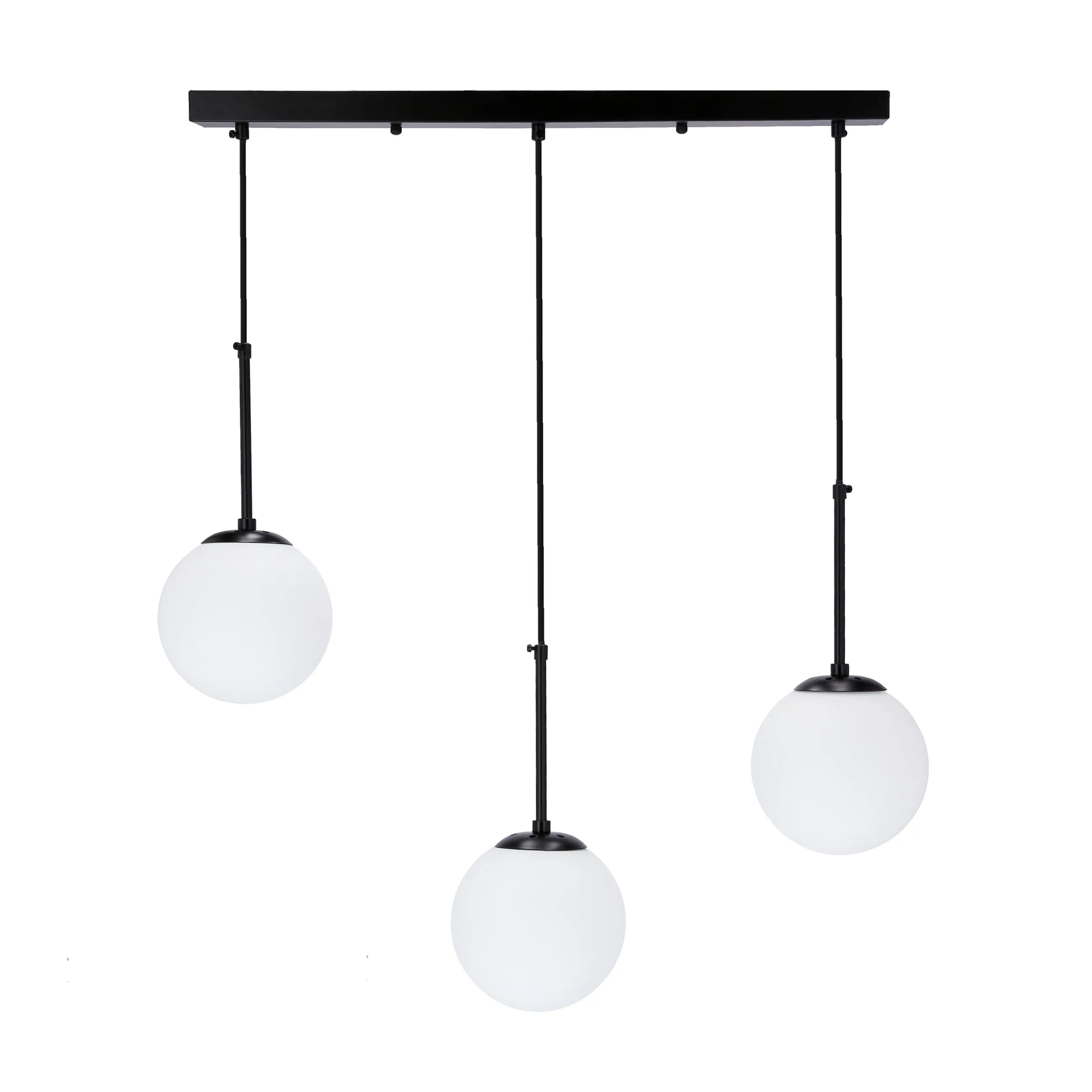 Pompei lampa wisząca czarny 3x40w e27 klosz biały - obrazek 3
