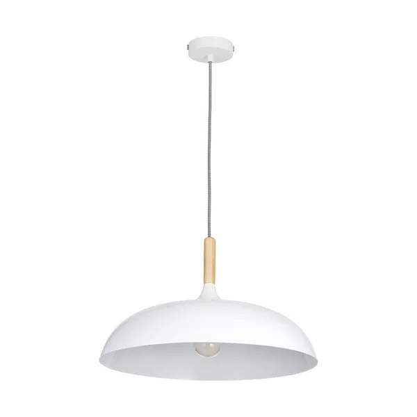 Lampa wisząca SAUCER 45 cm -  biała minimalistyczna oprawa do wnętrz nowoczesnych