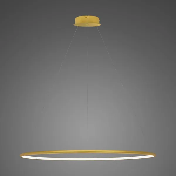 Lampa wisząca Ledowe Okręgi No.1 100cm 4k złota
