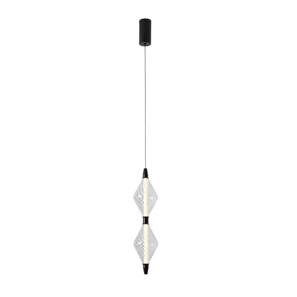 VITA lampa wisząca czarny 7,5W LED 2700K 2 x klosz bezbarwny