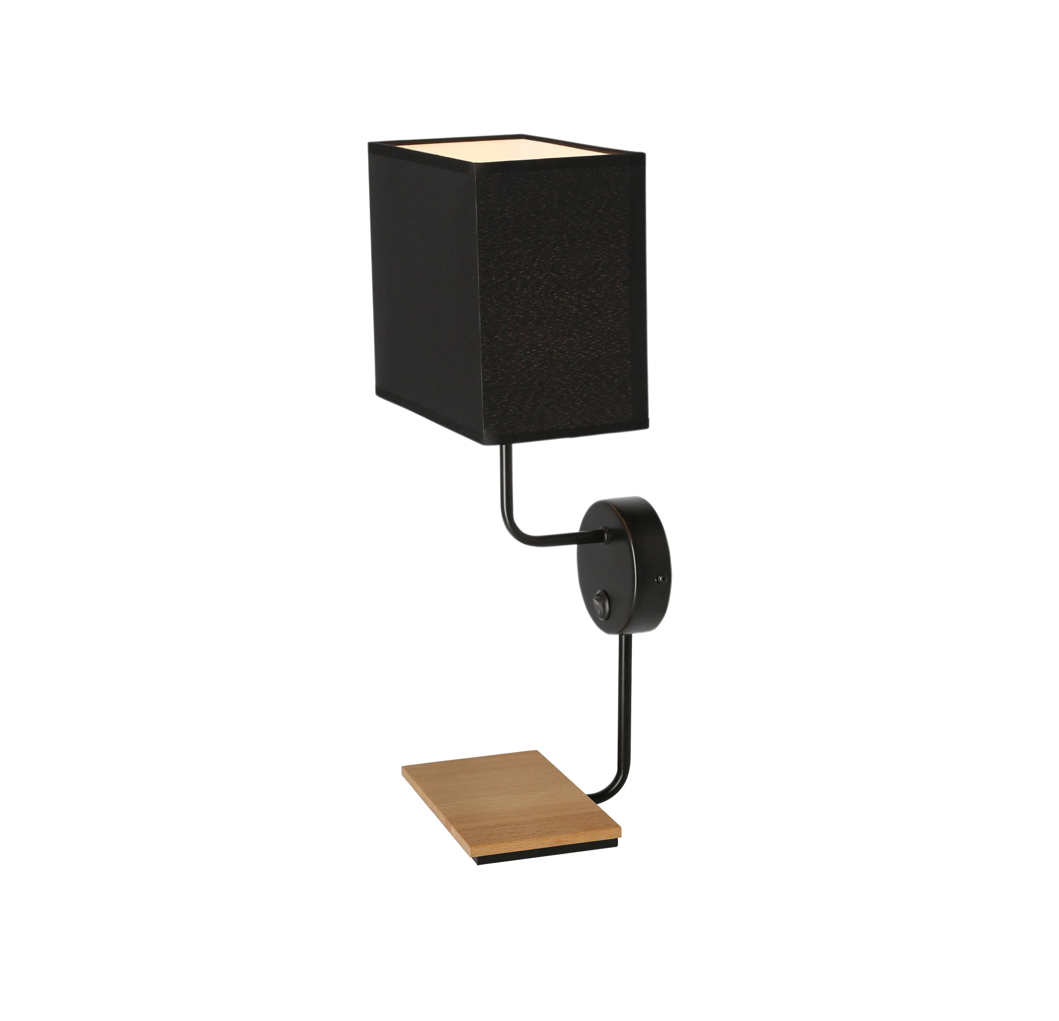 Keto lampa kinkiet czarny 1x40w e14 abażur czarny z włącznikiem - obrazek 4