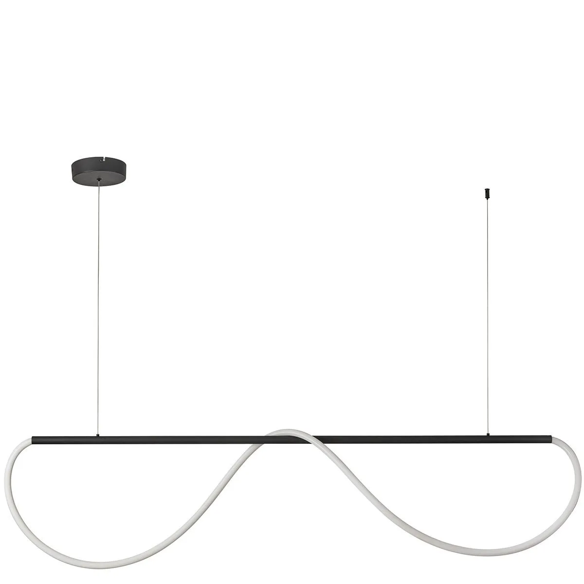 Lampa wisząca Meleca M czarna LED CCT