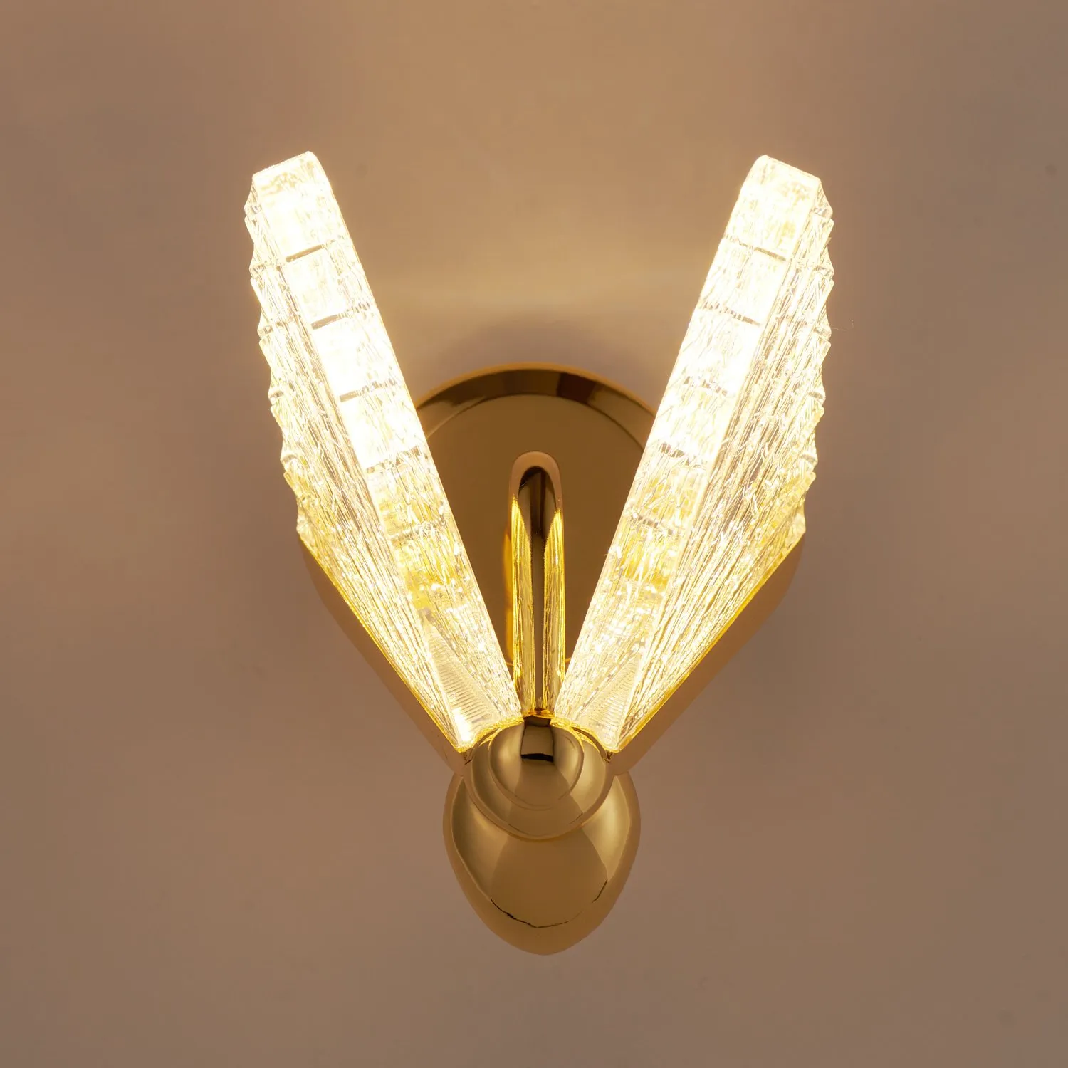 Lampa ścienna BEE LED 18 cm - złoty kinkiet dekoracyjny - obrazek 7