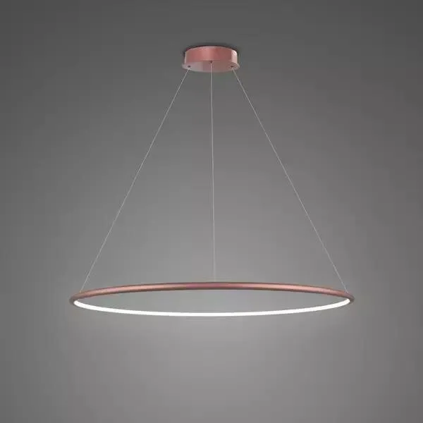 Lampa wisząca Ledowe Okręgi No.1 60cm 4k Różowe Złoto