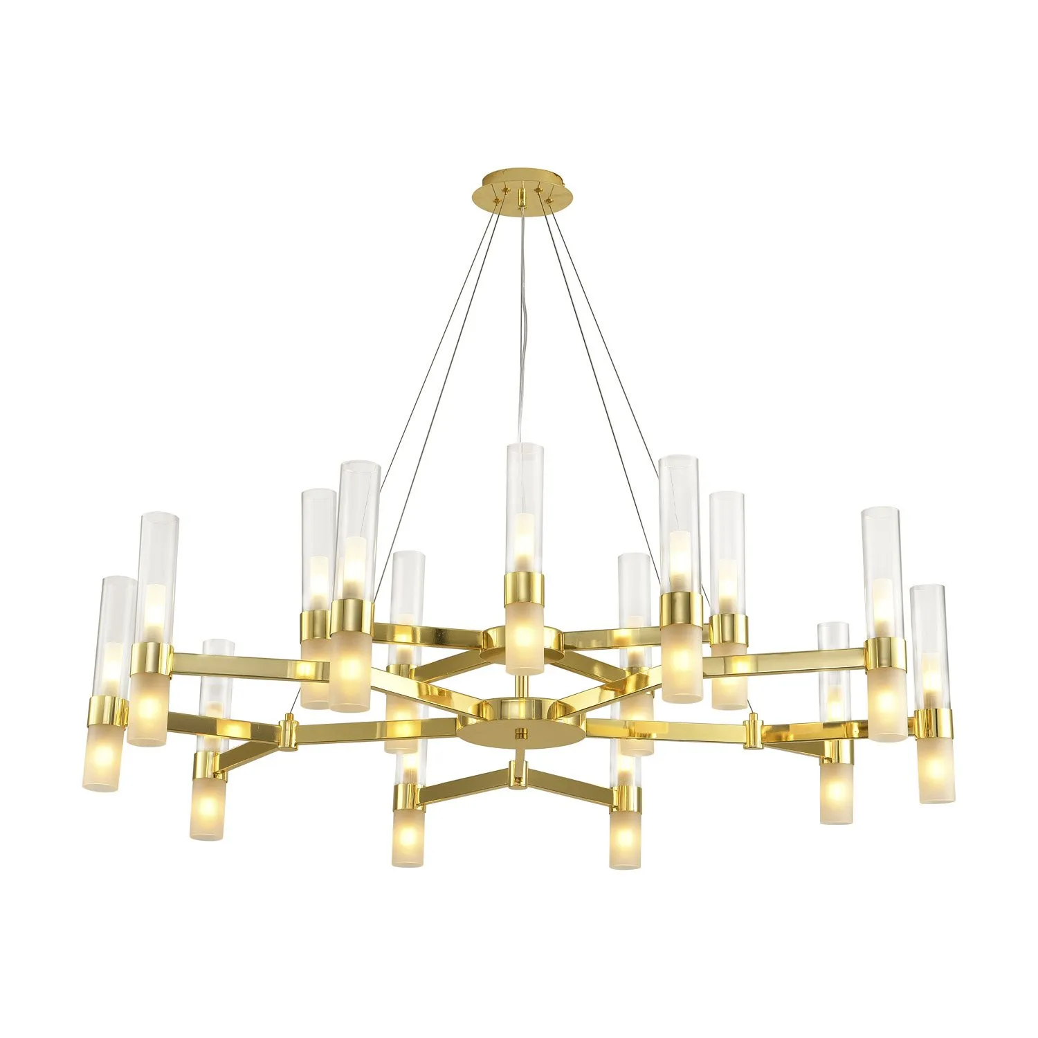Lampa wisząca CANDELA-15 złota 120 cm - obrazek 4