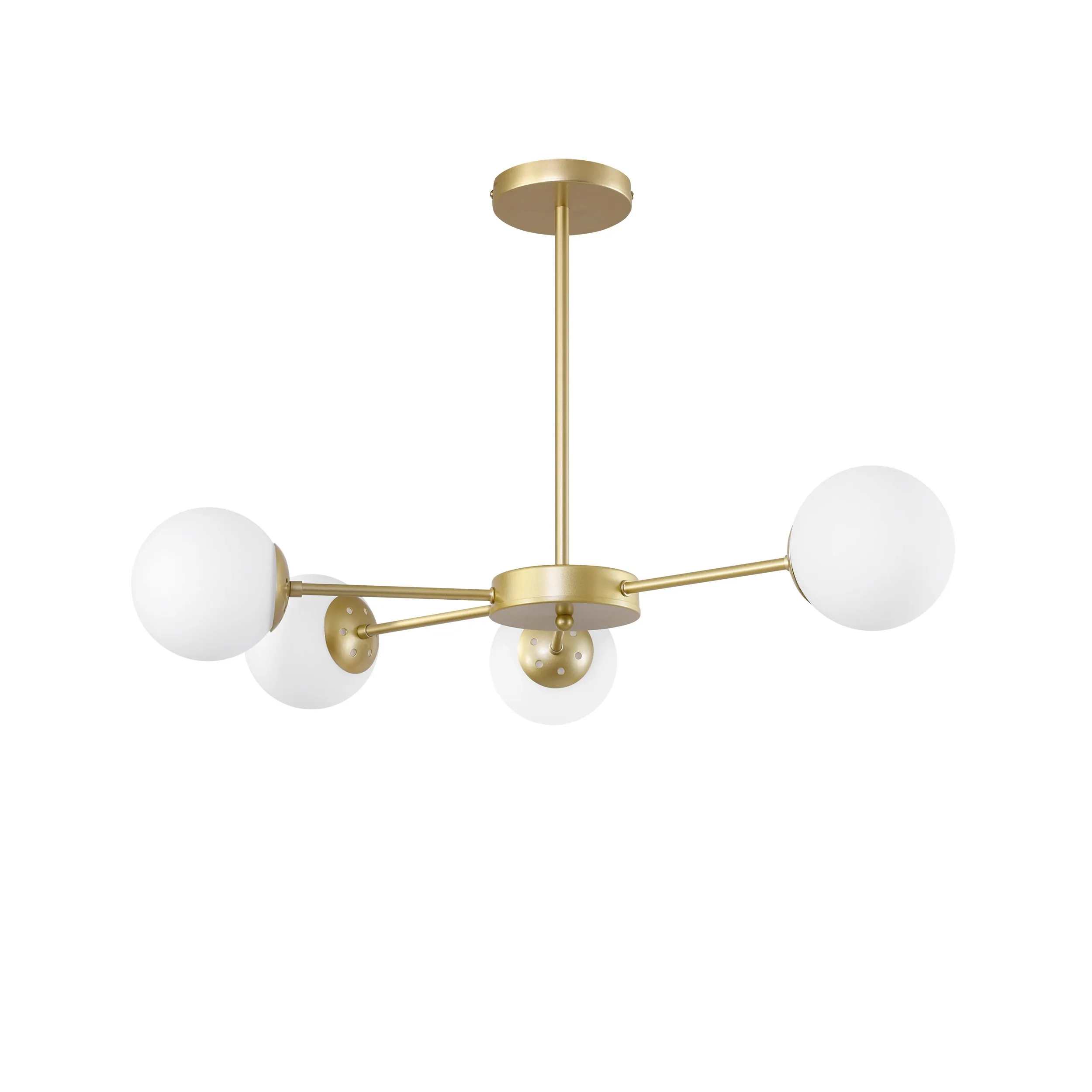 Mati lampa wisząca mosiądz 4x20w g9 klosz biały - obrazek 4