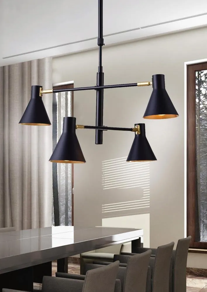 LESS LAMPA WISZĄCA 4X40W E14 CZARNY MATOWY - obrazek 14