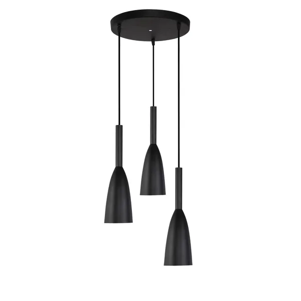 Lampa wisząca Solin 3 czarna 3xE27