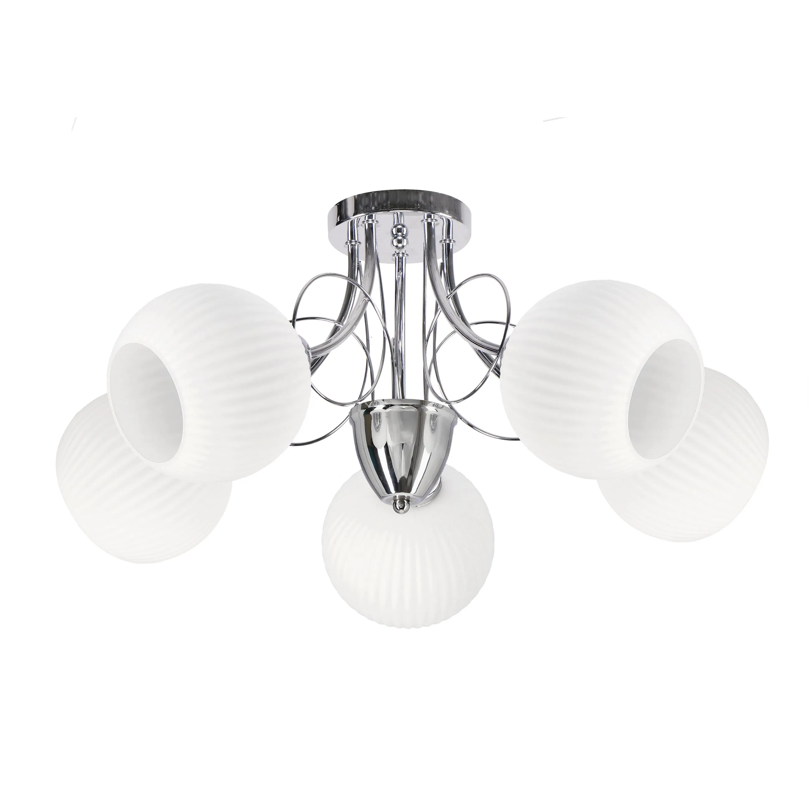 TARTINE lampa sufitowa chromowy 5x40W E27 klosz biały