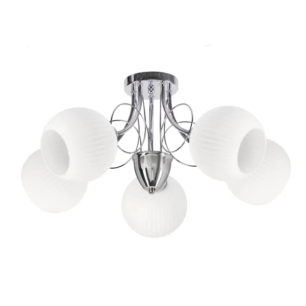 TARTINE lampa sufitowa chromowy 5x40W E27 klosz biały