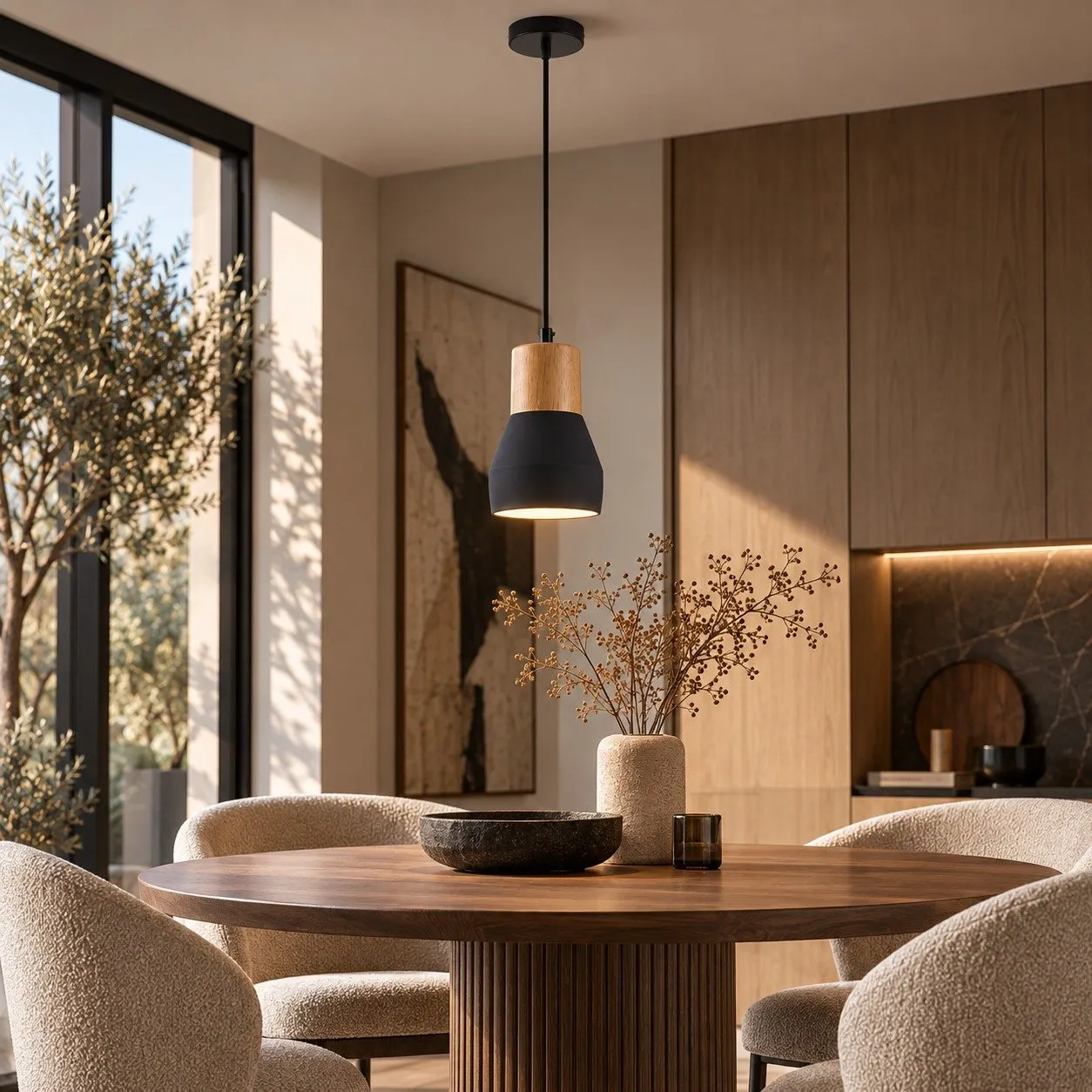 Lampa wisząca betonowa czarna 12 cm CONCRETE - obrazek 2