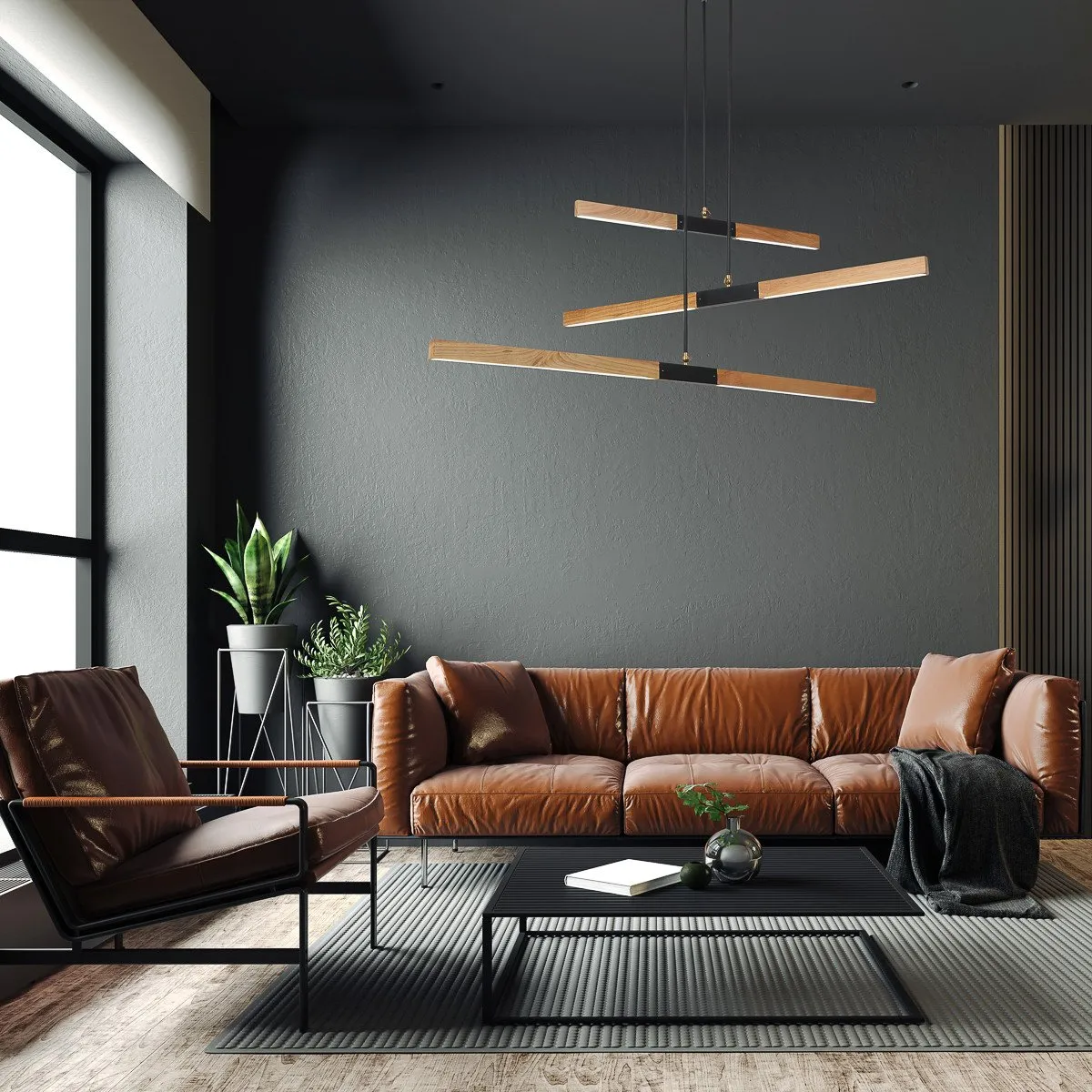 Lampa wisząca Lugano drewno LED 3000K - obrazek 3