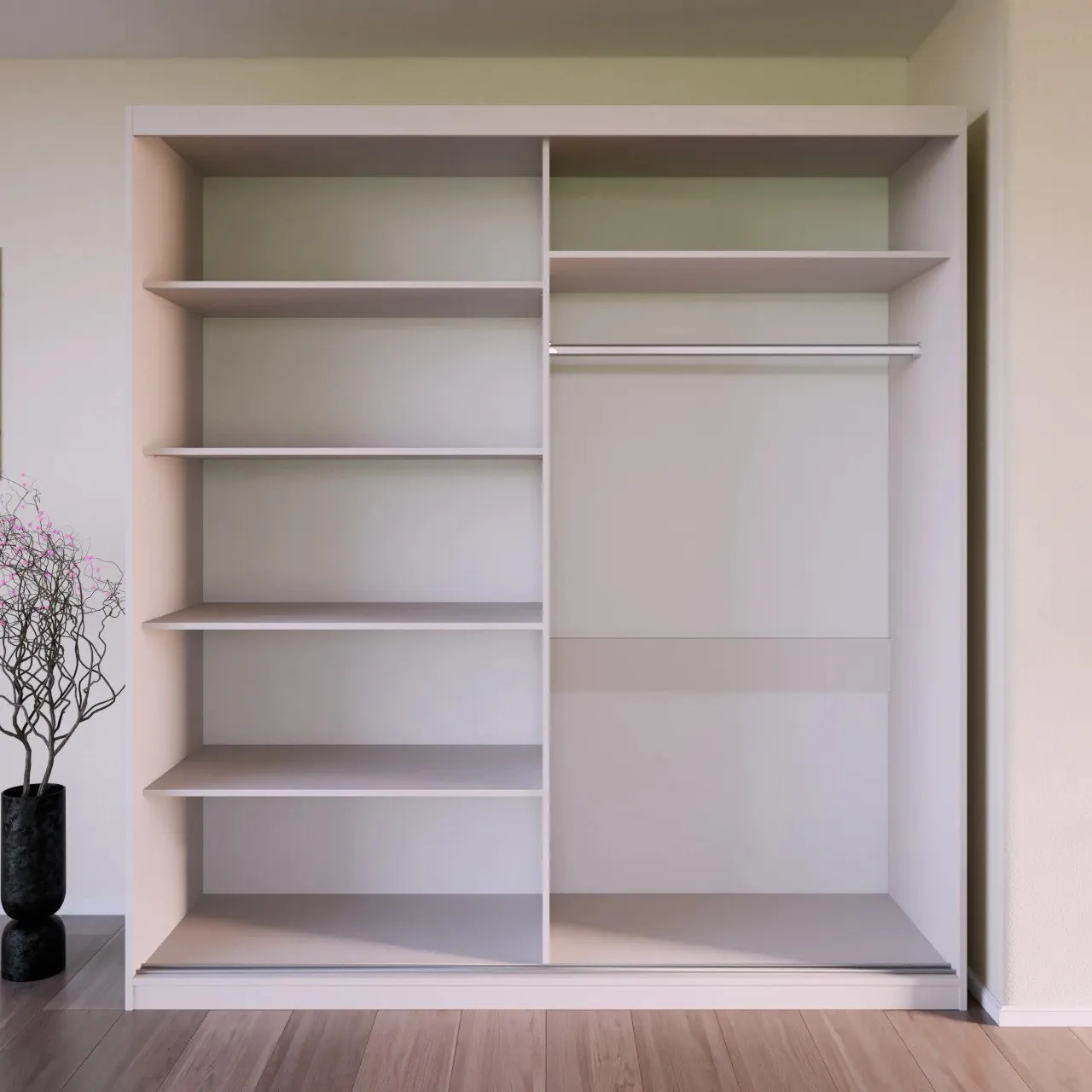 Szafa przesuwna z lustrem VALTURA 200cm kaszmir - obrazek 6