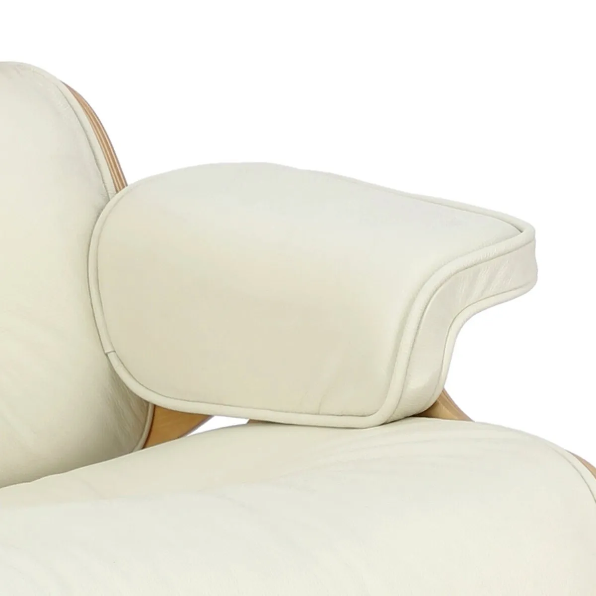 Fotel Vip biały/natural oak/srebrna baza - obrazek 11