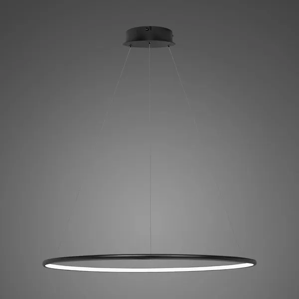 Lampa wisząca Ledowe Okręgi No.1 80cm 4k czarna