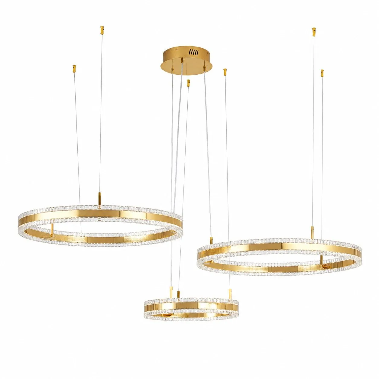 Lampa wisząca ARKADIA LED Trio 40/60/80 cm – złoty połysk - obrazek 7