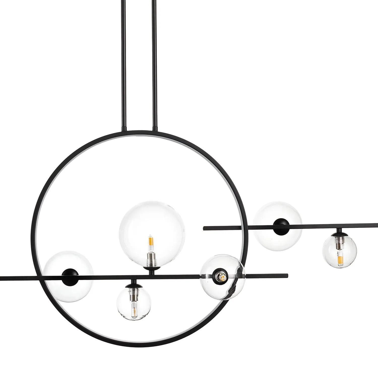 Lampa wisząca ORION DOUBLE czarna 145 cm - obrazek 6