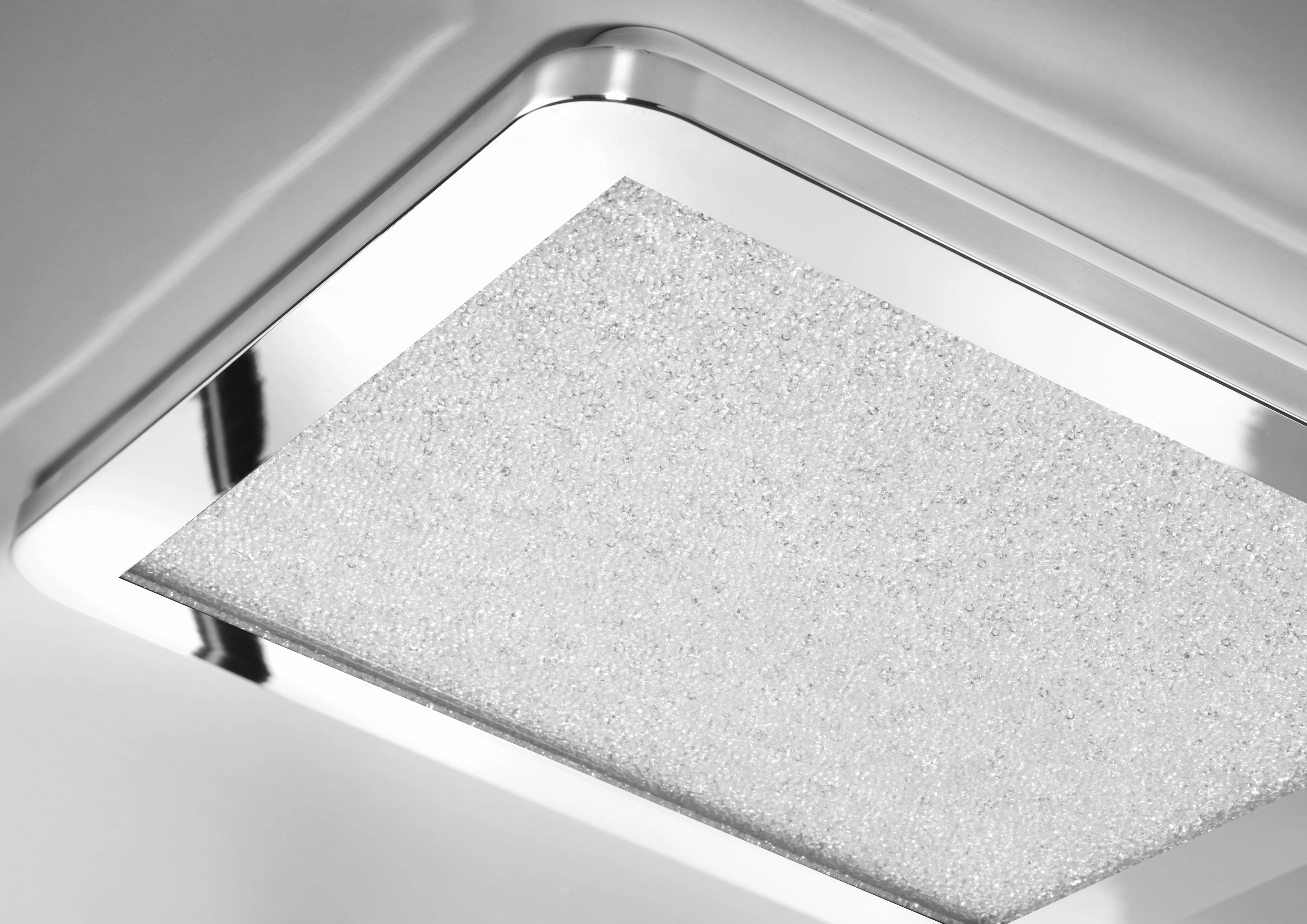 Plafon do łazienki NEXIT minimalistyczny – srebrny chromowany 40 cm – plafon z funkcją ściemniania LED 3000K 24W IP44 - obrazek 2