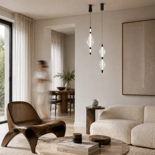 VITA lampa wisząca czarny 7,5W LED 2700K klosz bezbarwny