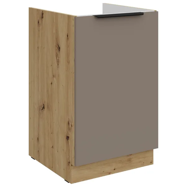 Szafka dolna pod zlew 50 ERIS 09 dąb artisan / piaskowa szarość