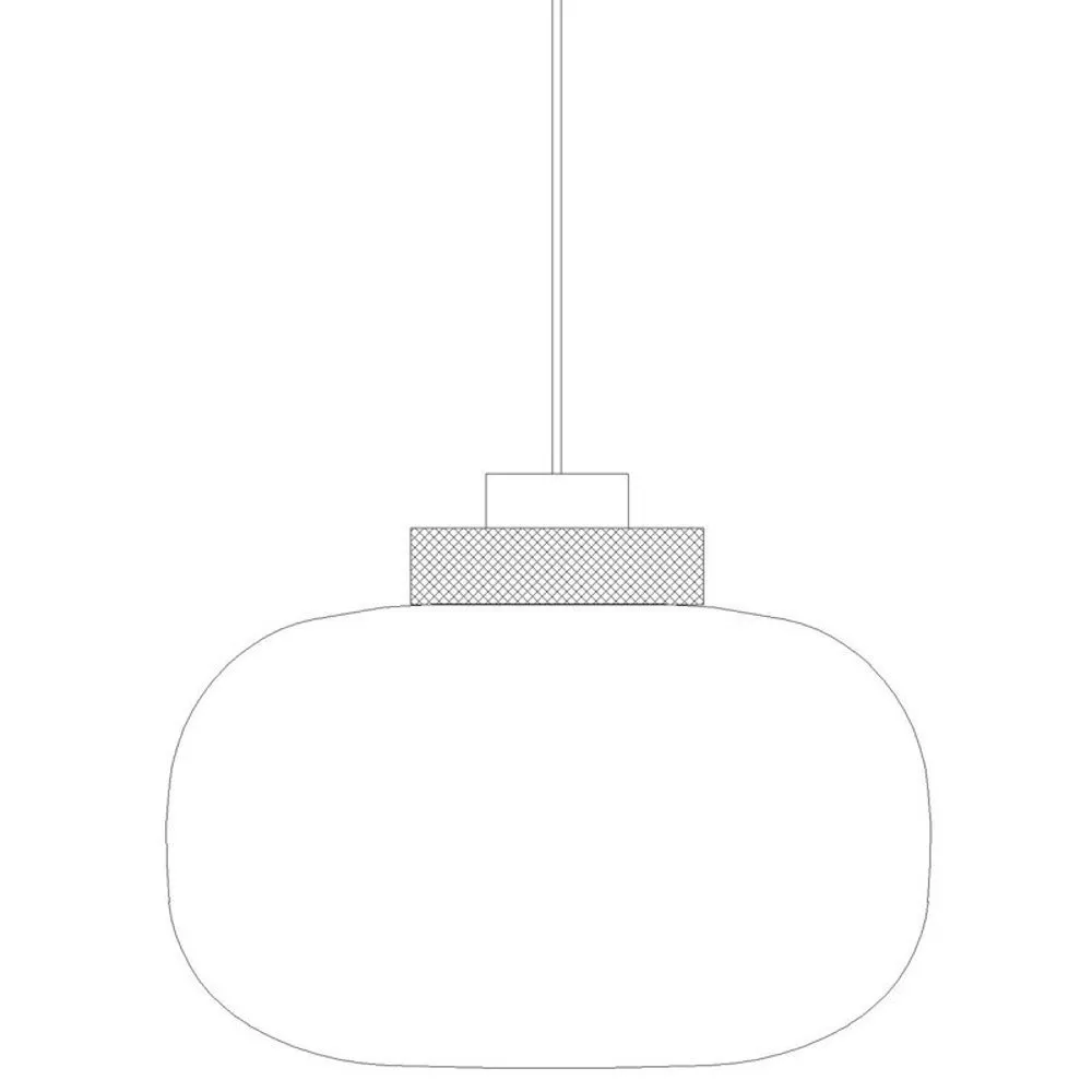 Lampa wisząca BOOM 35 cm - LED, klosz bursztynowy, wykonczenie złote - obrazek 6