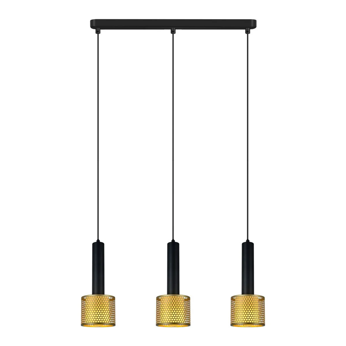 Lampa wisząca Amo czarno-złota 3xE27