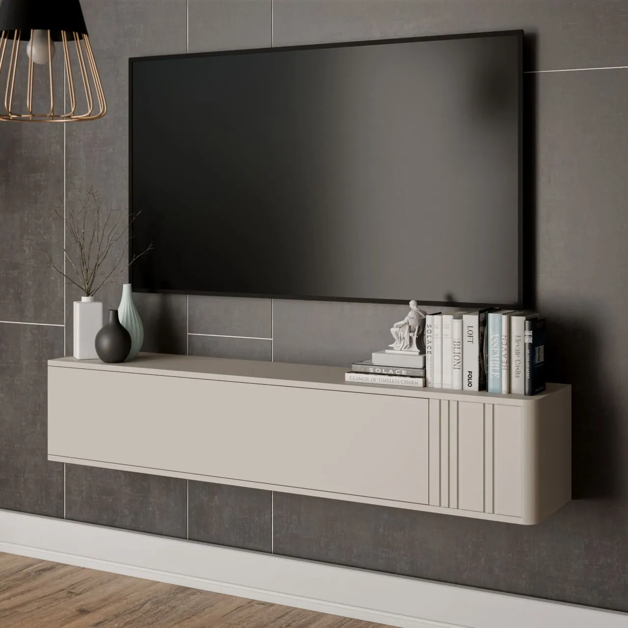 Komoda RTV PLEIN 150 kaszmir - obrazek 6