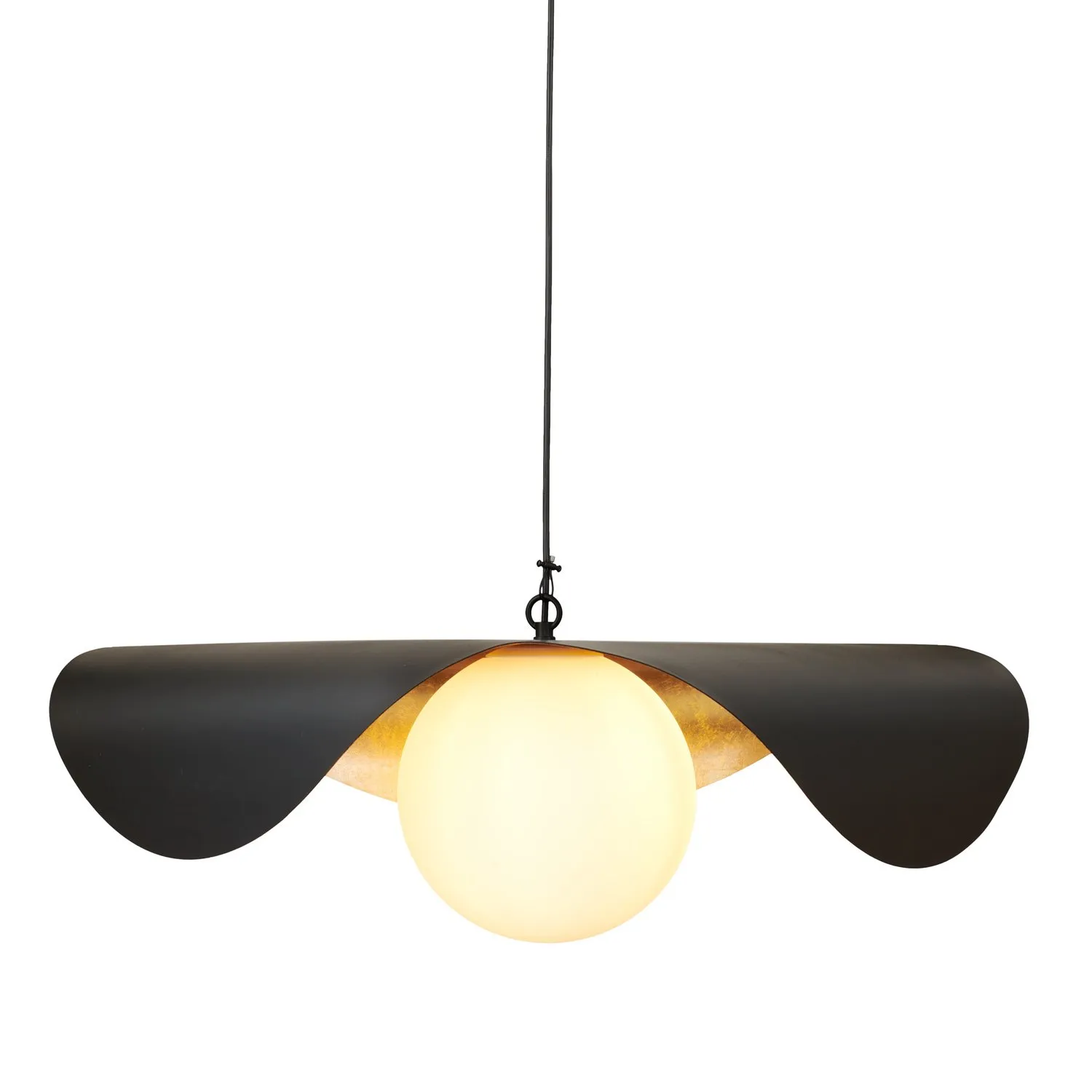 Lampa wisząca ENZO 80 cm - czarno złota - obrazek 3