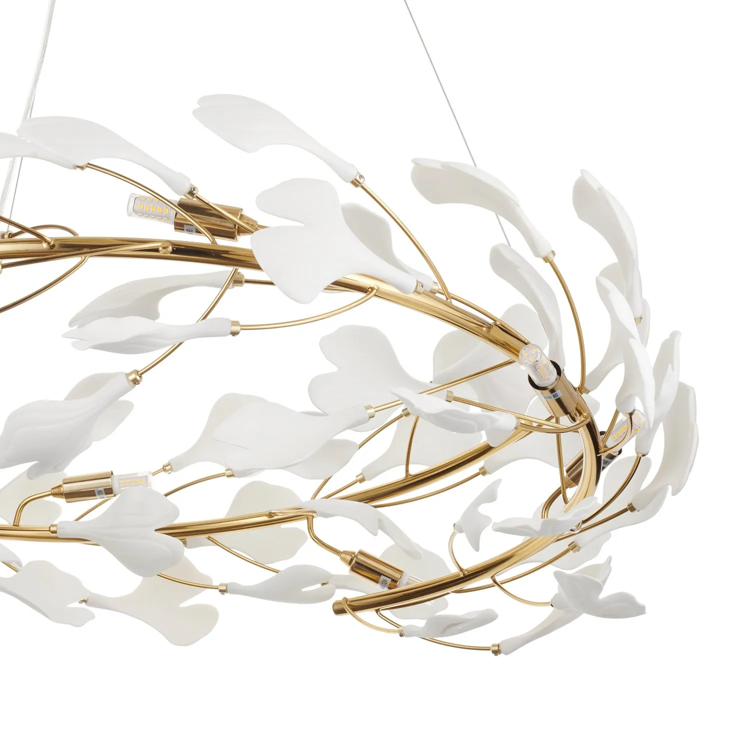 Lampa wisząca BOTANIKA 80cm -złota, G9, regulowana, designerska - obrazek 8