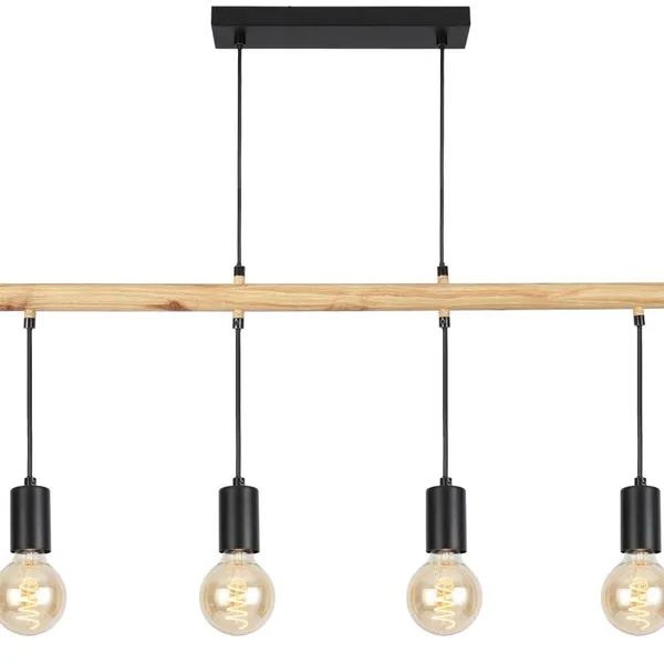 IZZY LAMPA WISZĄCA 4X60W E27 CZARNY
