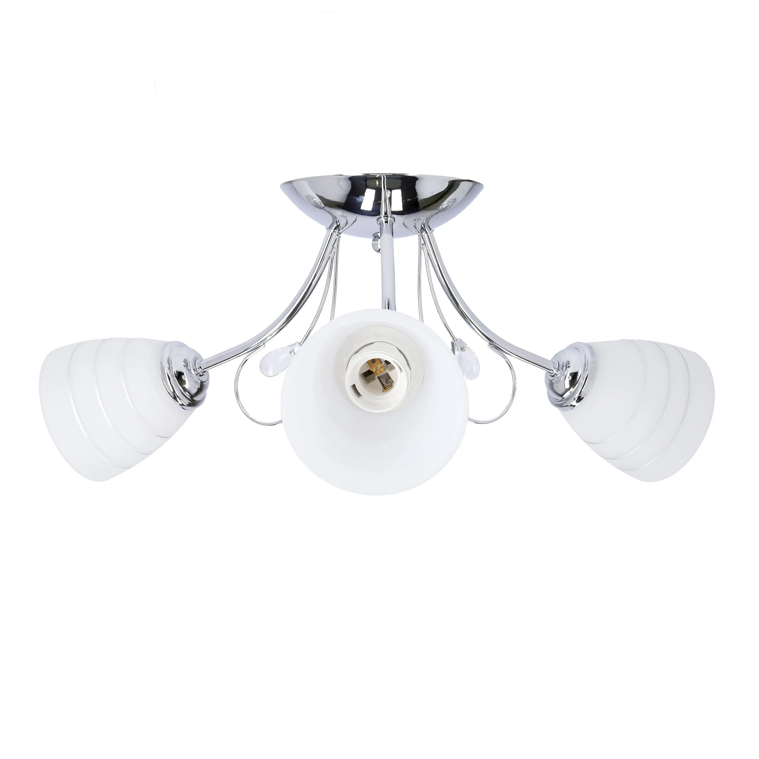 SIMPLI LAMPA WISZĄCA 3*40W E27 CHROM Z KRYSZTAŁKIEM+KLOSZ Z PASKIEM - obrazek 7