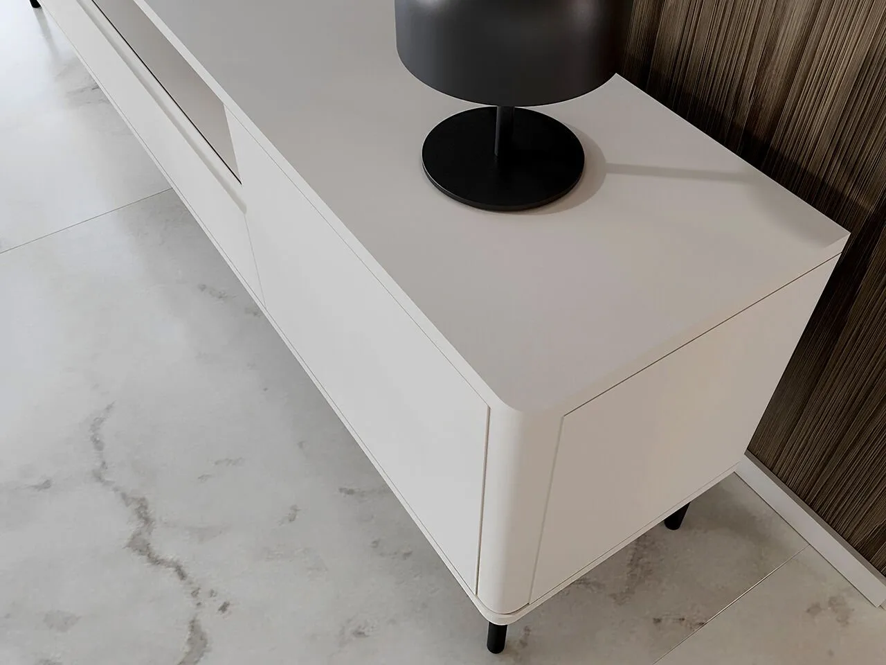 Komoda RTV RADIUS 180NC biały - obrazek 7