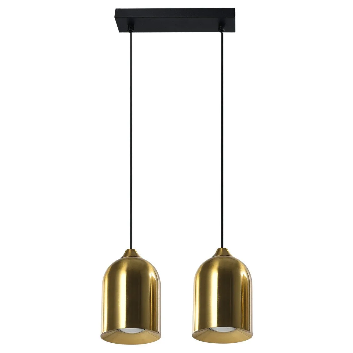 Metalowa lampa wisząca Nilo złota 2xGU10