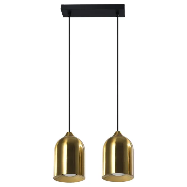 Metalowa lampa wisząca Nilo złota 2xGU10