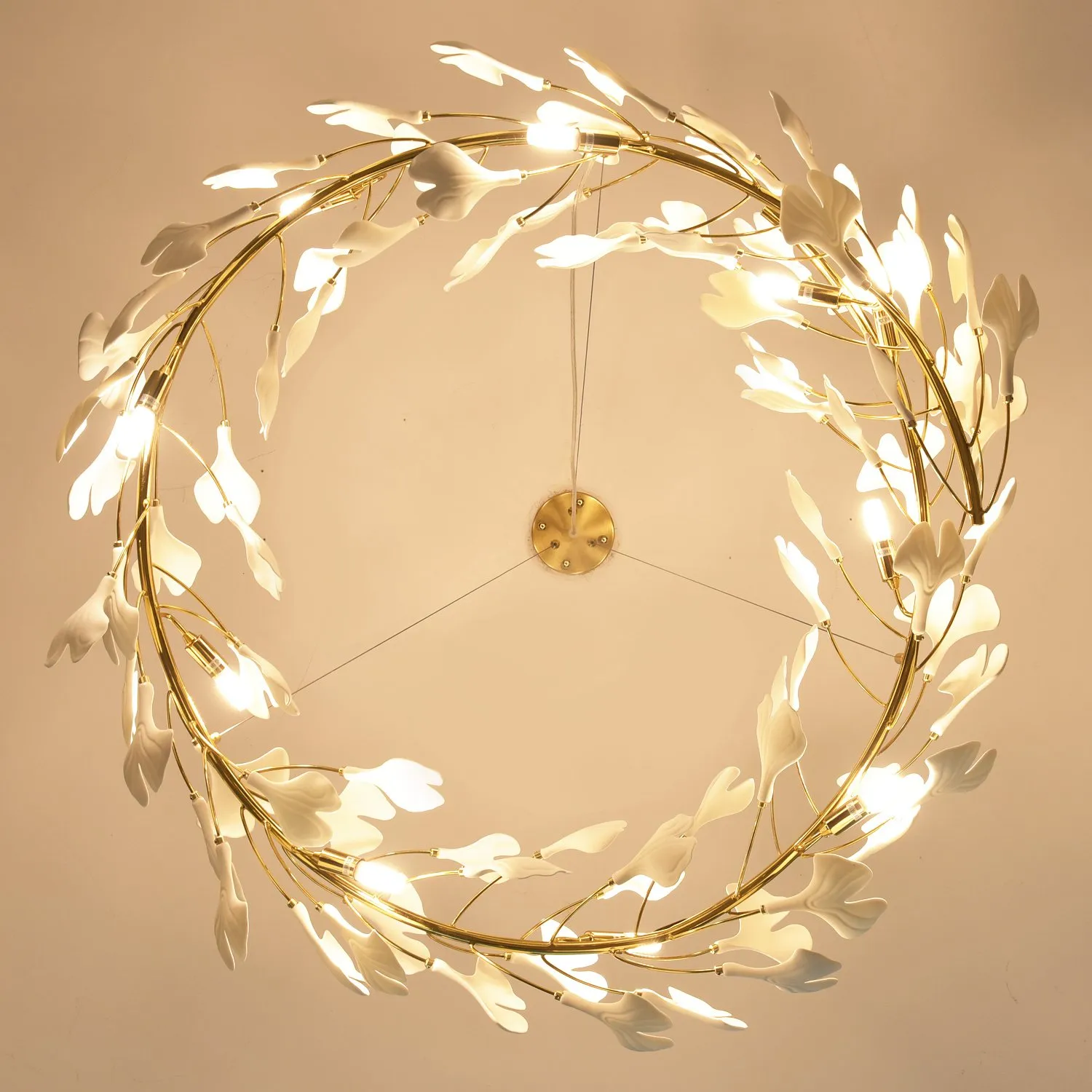 Lampa wisząca BOTANIKA 100 cm - złota, G9, regulowana, designerska - obrazek 13
