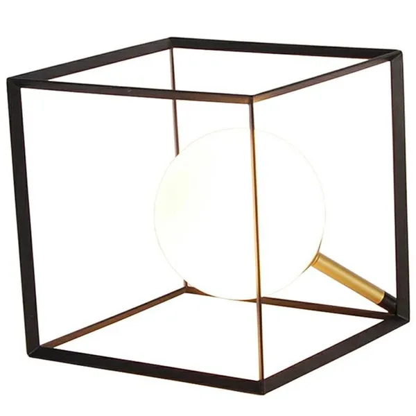 LAMPA STOŁOWA WEERT 1 CZARNY ZŁOTY 15x15x15